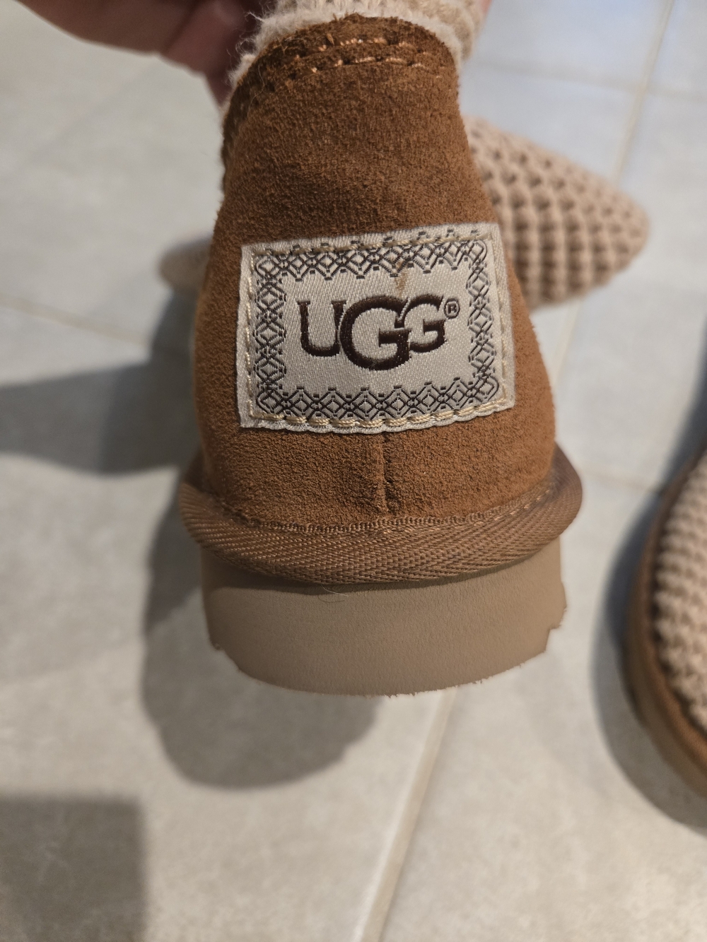 UGG Tan Knit Button Boot - Picture 3 of 5